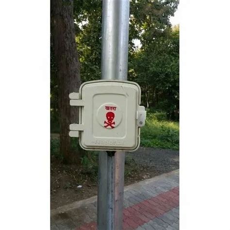 electrical service box pole|electrical box for round pole.